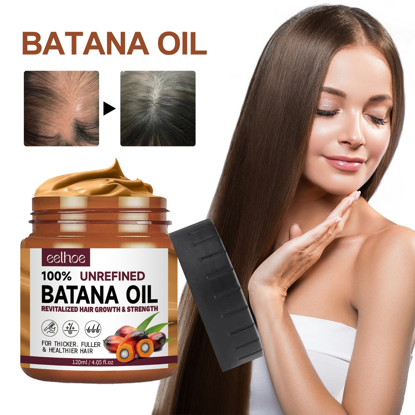 Natural Batana Oil for Nourished & Moisturized Hair | Organic & Chemical-Free