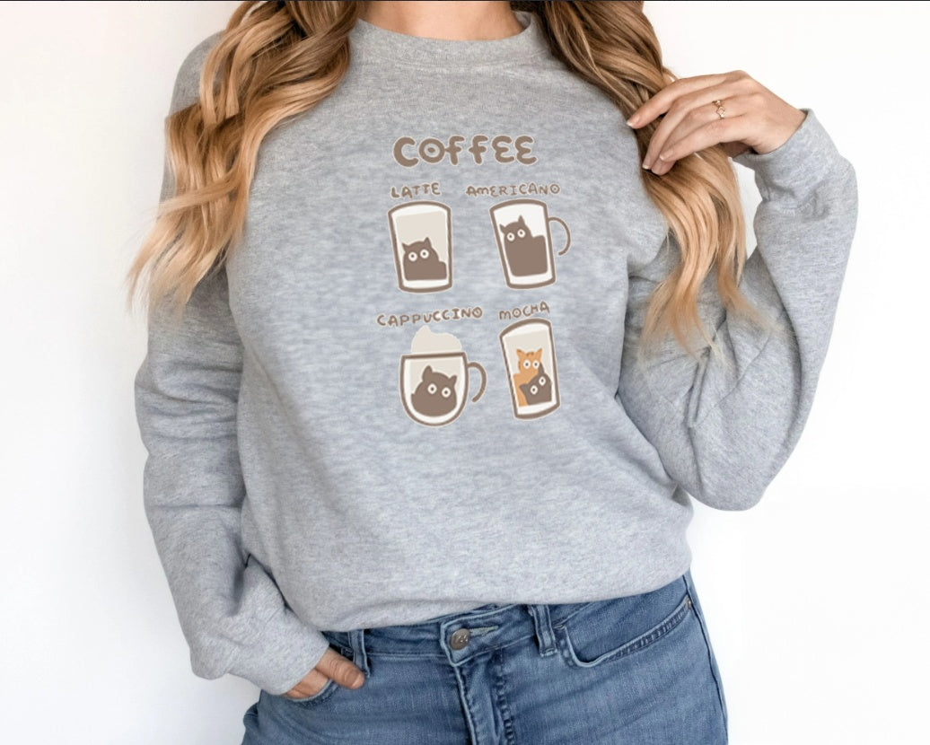 Women's Fashionable Sweatshirt: Solid Color Printed Long Sleeved Hoodie - Grey, Brown, Khaki, White, Black Options