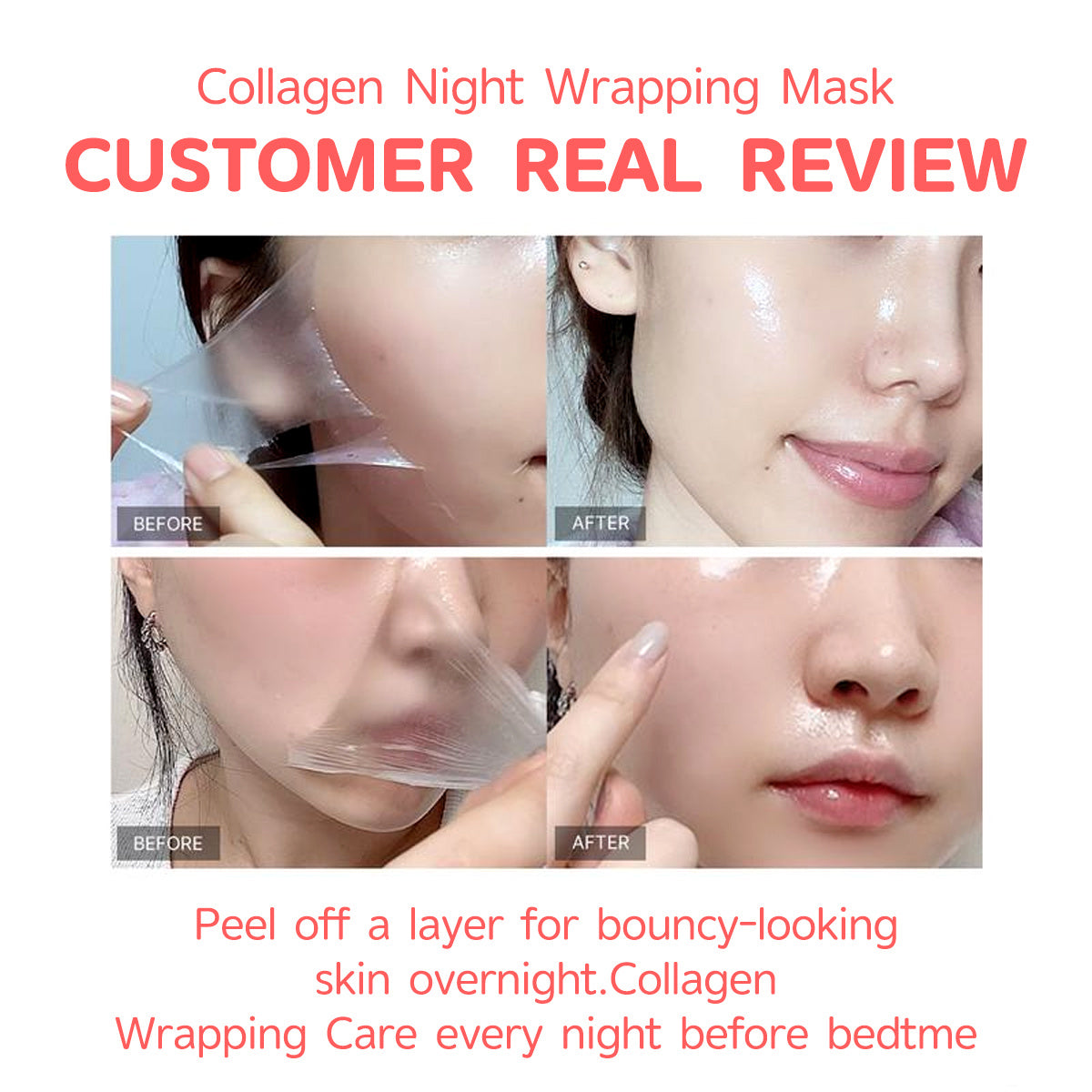 Preserve Skin Elasticity with Collagen NightWrapping Mask