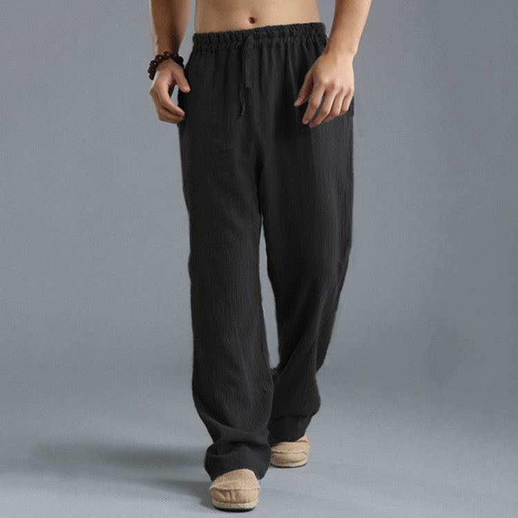 Comfortable Men's Breathable Linen Pants for Leisure Style in Multiple Colors
