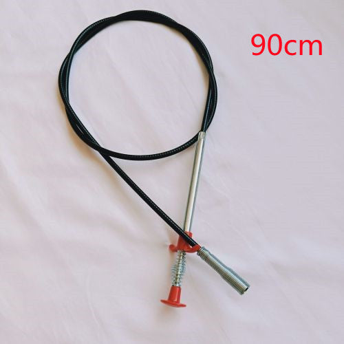 Easy-to-Use Household Hair Cleaner Drain Clog Remover Tool for Kitchen Sink - 60CM Spring Pipe Dredge