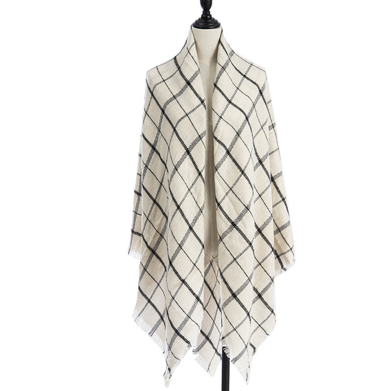 Women's Cashmere-like Plus-sized Double-sided Qicaigei Scarf Shawl