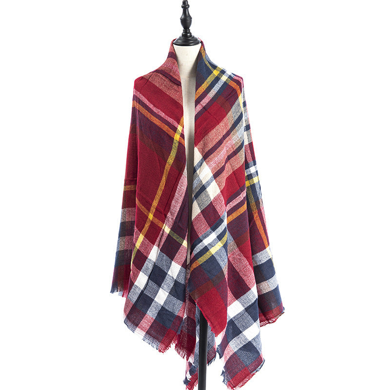 Women's Cashmere-like Plus-sized Double-sided Qicaigei Scarf Shawl