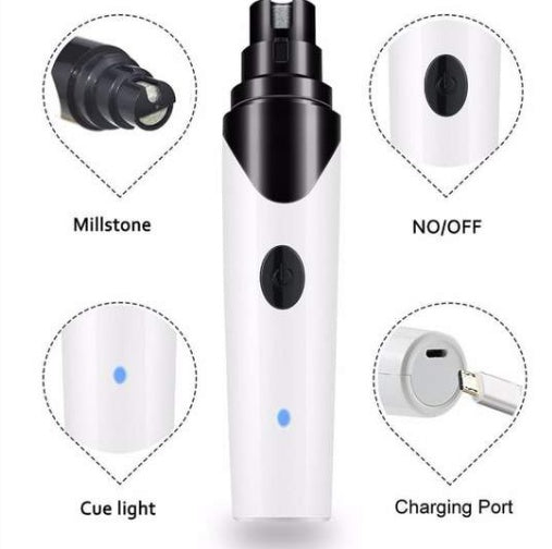 Low Noise Electric Dog Nail Clipper with USB Charging for Painless Nail Trimming USB Charging Pet Nail Clipper