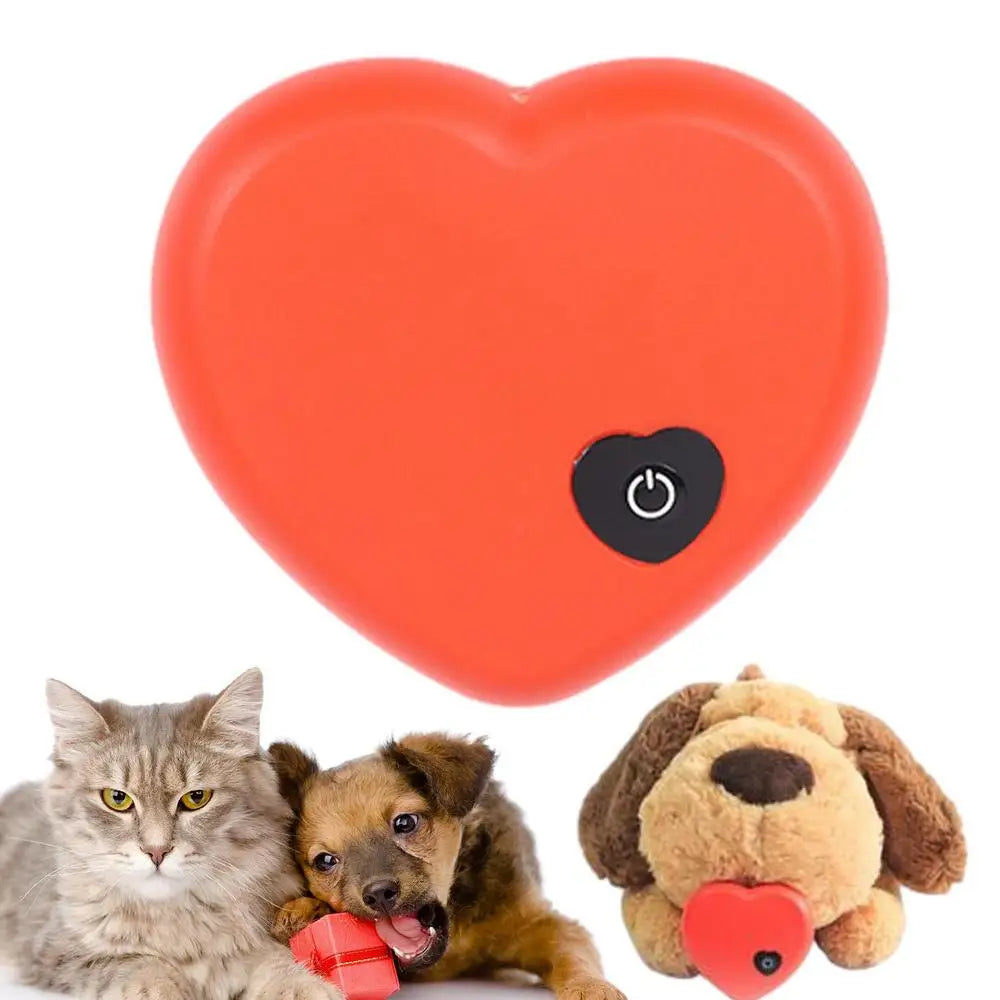 Heartbeat Simulator Soothing Heartbeat Puppy Toy Realistic Portable Dog Heartbeat Toy Calming Puppy Toys Durable Dog Toy